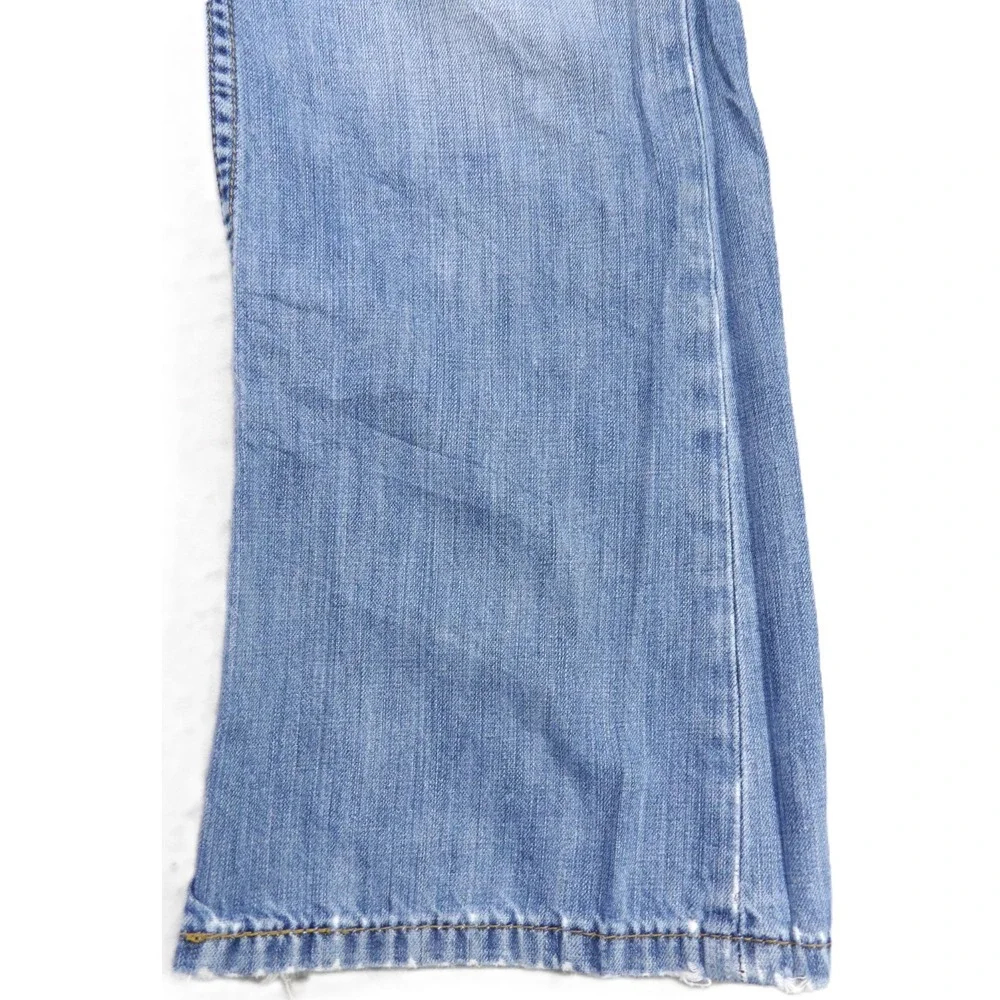 Y2K Levis 527 Slim Bootcut Jeans Men W33xL30 Distressed Light Wash Denim Western
